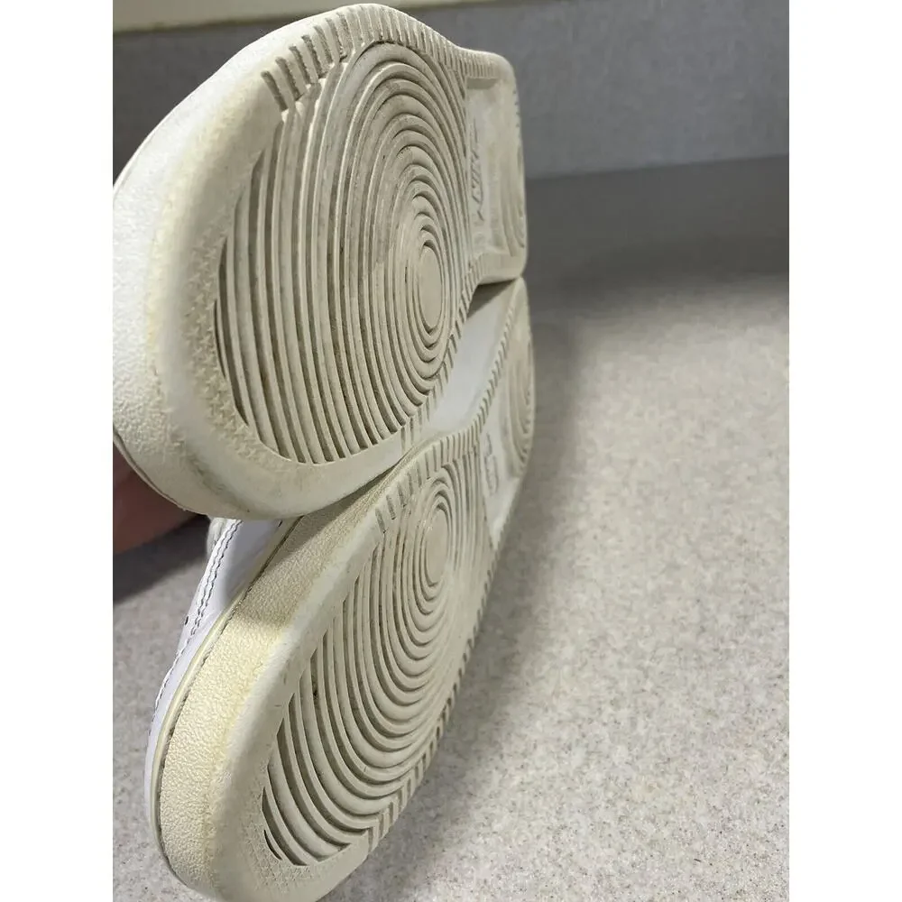 Nike Court Vision Low Top Sneakers Triple White Women’s Size 9 Sporty Gym Shoes